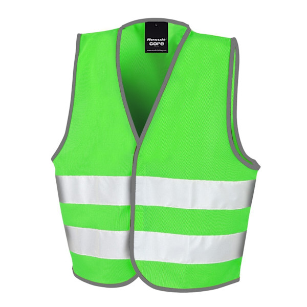 SAFE-GUARD by Result Barn/Barn Core Förbättrad Hi-Vis Väst 7 Lime Green 7-9 Years