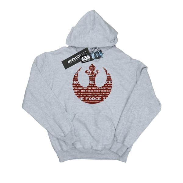 Star Wars Herr Rogue One I´m One With The Force Alliance Emblem Heather Grey XL