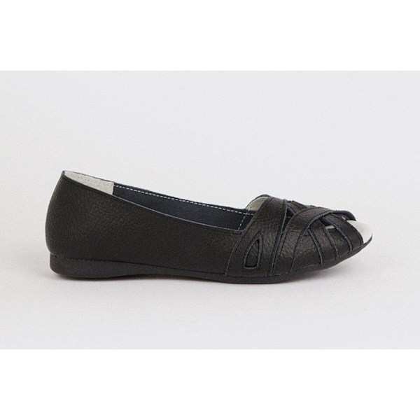 Good For The Sole Dam/Kvinnor Layla Vävd Läder Pumps 6 UK Black 6 UK