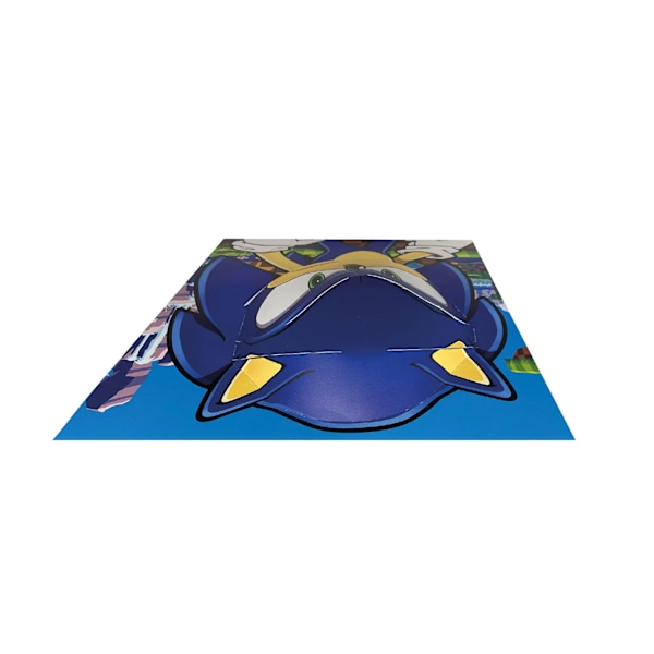 Sonic The Hedgehog Popheads 3D-affisch 44 cm x 31,2 cm blå Blue 44cm x 31.2cm