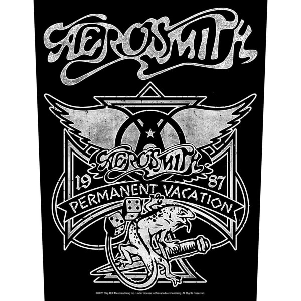 Aerosmith Permanent Vacation Patch One Size Svart/Vit Black/White One Size