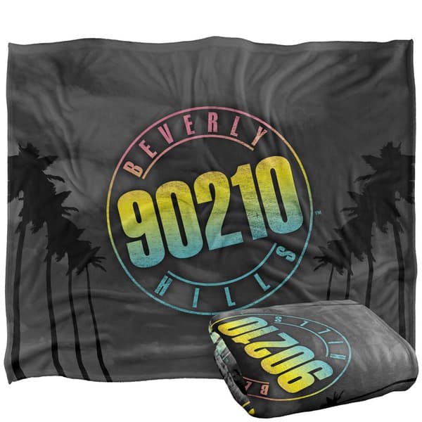 90210 Beverly Hills Silky Palm Tree Supersoft-filt One Size White One Size
