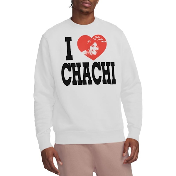 Happy Days Unisex Vuxen I Heart Chachi Sweatshirt XXL Vit White XXL