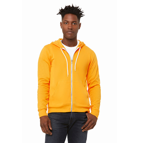 Canvas Unisex Dragkedja Polycotton Fleece Tröja med Huva / Luva Gold S