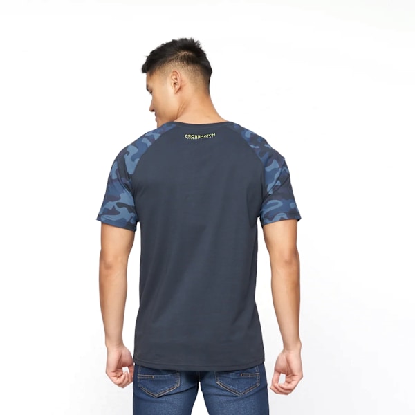 Crosshatch Cramdark Camo T-shirt S Navy för män Navy S