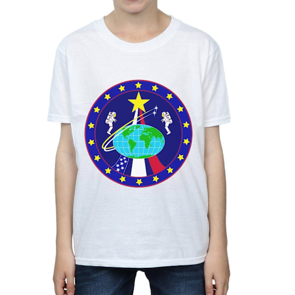 NASA Boys Classic Globe Astronauts T-Shirt 9-11 år Vit White 9-11 Years