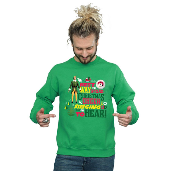 Elf Herr Julglädje Sweatshirt XL Irländsk Grön Irish Green XL