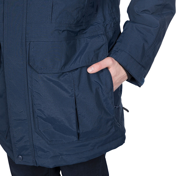 Trespass Mens Highland Vattentät Parka Jacka S Marinblå Navy S