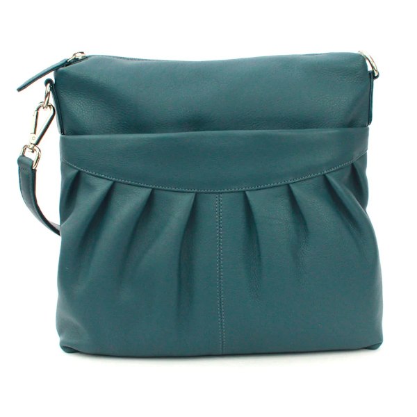 Eastern Counties Leather Dam/Damer Leona Ruched Läder Handväska Petrol One Size