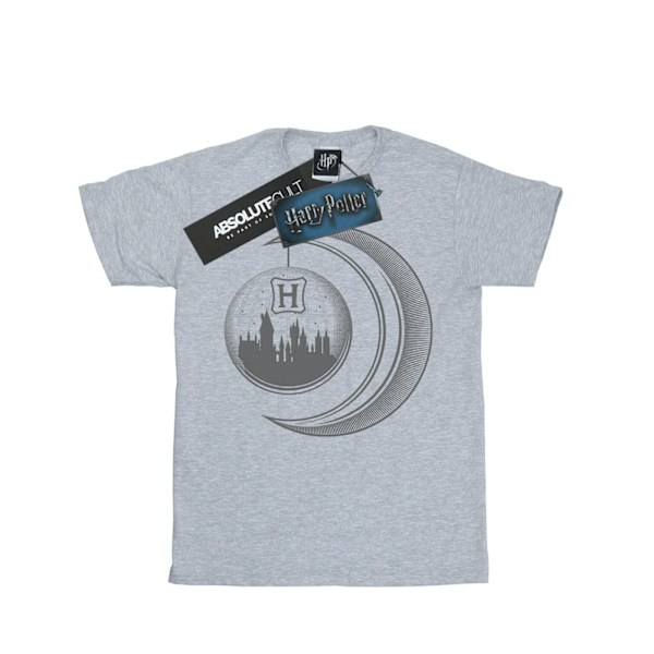 Harry Potter Dam/Kvinnor Hogwarts Moon Bomull Boyfriend T-Shi Sports Grey M