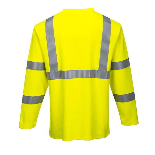 Portwest Hi-Vis flamskyddad långärmad T-shirt M Gul Yellow M
