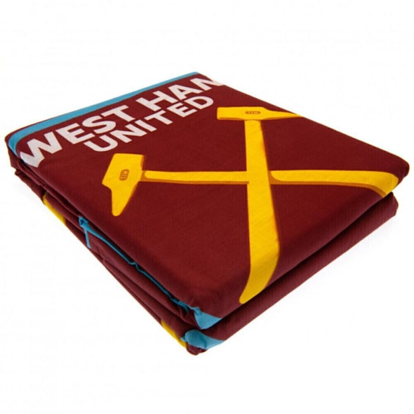 West Ham United FC Vändbar Påslakan Set Enkelsäng Claret Röd Claret Red/Sky Blue Single