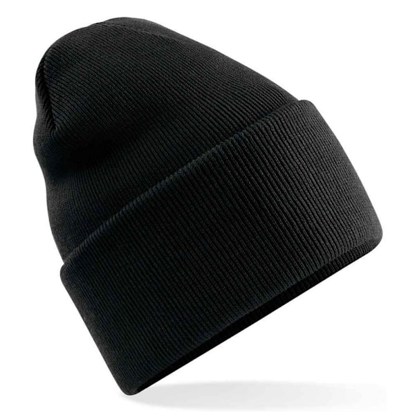 Beechfield Unisex Vuxen Original Recycled Deep Cuffed Beanie On Black One Size
