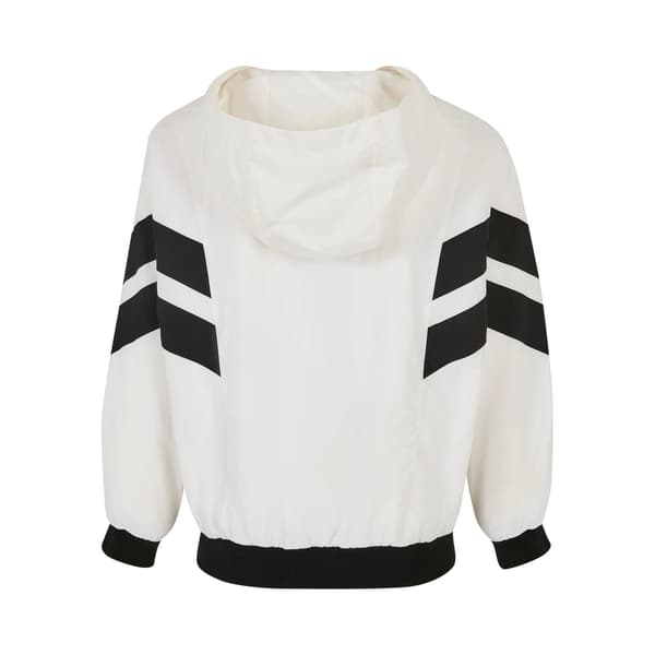 Urban Classics Flickor Crinkle Batwing Ärm Jacka 10-11 År White/Black 10-11 Years
