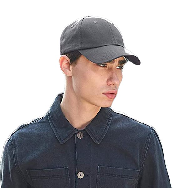 Beechfield Unisex Authentic 6 Panel Baseball Cap (2-pack) På Graphite Grey One Size