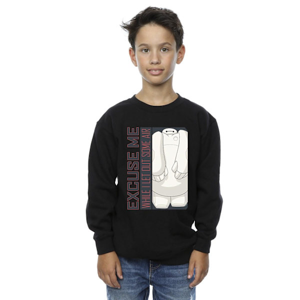 Disney Boys Big Hero 6 Baymax Excuse Me Some Air Sweatshirt 9-11 Black 9-11 Years