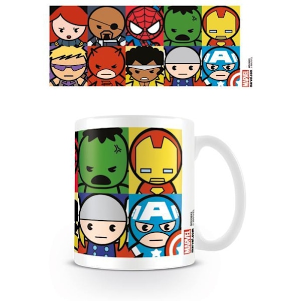 Marvel Kawaii Karaktärer Mugg En Storlek Flerfärgad Multicoloured One Size