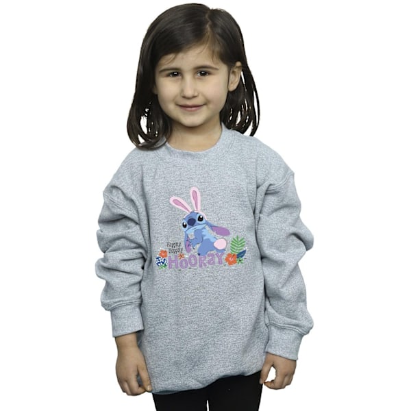 Disney Girls Lilo & Stitch Hippity Hop Stitch Sweatshirt 3-4 år Sports Grey 3-4 Years