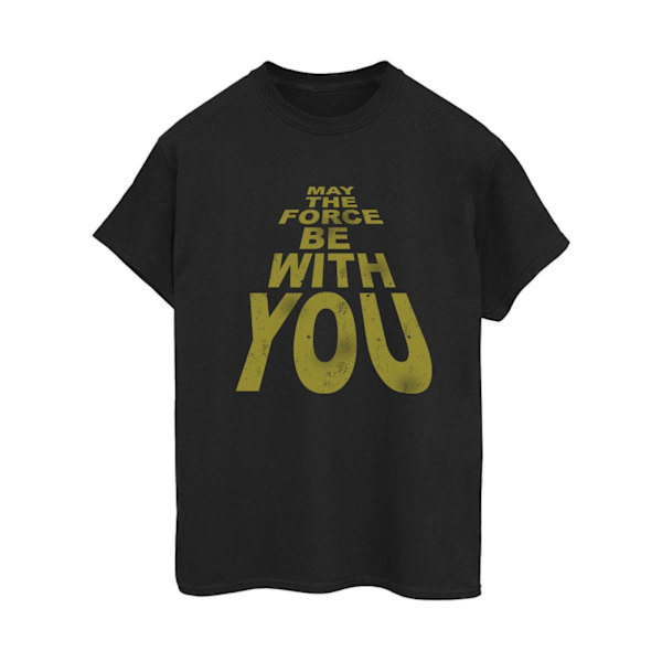Star Wars Dam/Damer May The Force Be With You Bomullspojkvän Black 4XL