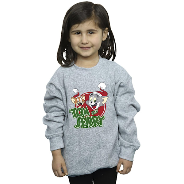 Tom And Jerry Girls Julhatt Logotyp Sweatshirt 3-4 År Spo Sports Grey 3-4 Years