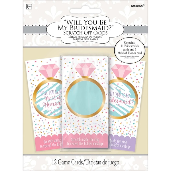 Amscan Bridal Shower Novelty Scratch Card (12-pack) One Size White/Multicoloured One Size