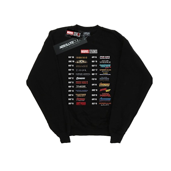 Marvel Studios Boys 10 Years Of Movies Sweatshirt 12-13 År B Black 12-13 Years