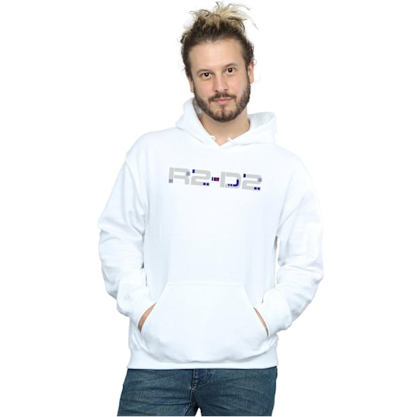 Star Wars Herr The Rise Of Skywalker R2-D2 Text Logo Hoodie 4XL White 4XL