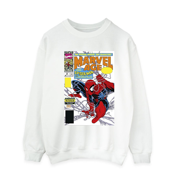 Marvel Mens Spider-Man Marvel Age Comic Cover Sweatshirt L Vit White L