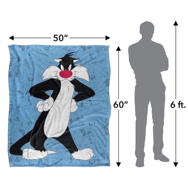 Looney Tunes Karaktär Collage Sylvester Filt One Size Multi Multicoloured One Size