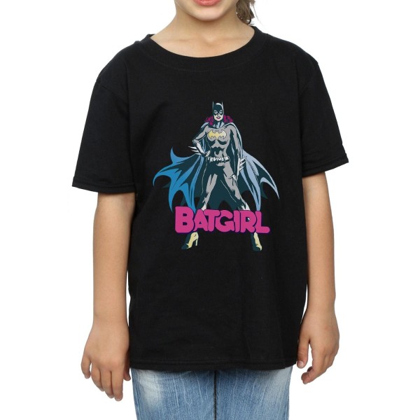 DC Comics Girls Batgirl Pose Bomull T-shirt 7-8 år Svart Black 7-8 Years