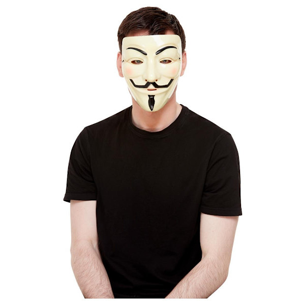 Smiffys Unisex Vuxen Guy Fawkes Mask Storlek One Cream Cream One Size