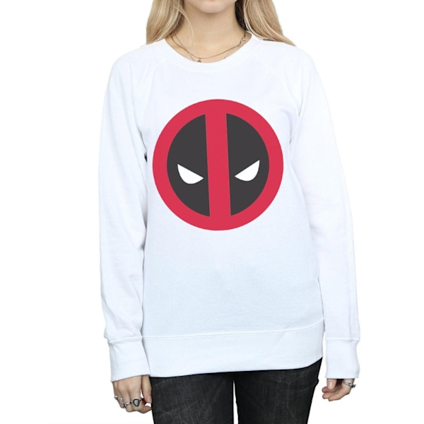 Marvel Dam Deadpool Stor Logotyp Sweatshirt XL Vit White XL