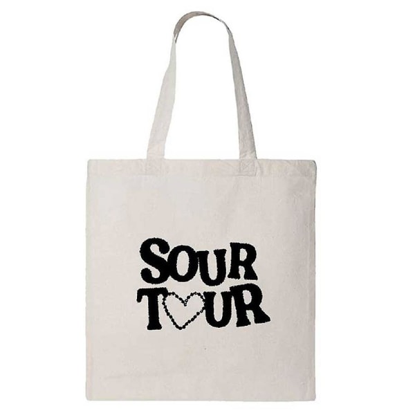 Olivia Rodrigo Sour Tour Tote Bag One Size Natural Natural One Size