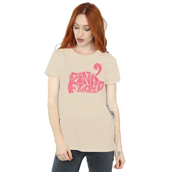 Pink Floyd Dam/Damer Retro Logo Bomull Boyfriend T-shirt L Sand L