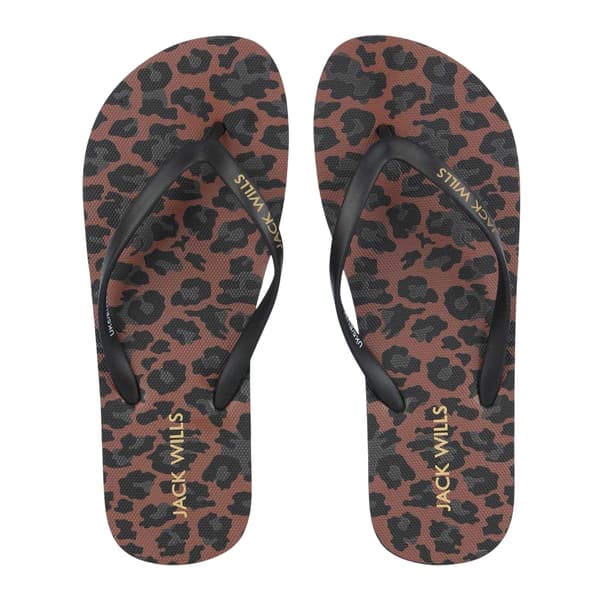 Jack Wills Dam/Dam Gum Platta Flip-flops 4 UK Leopard Leopard 4 UK