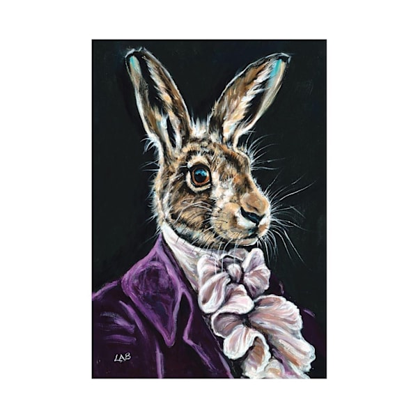 Louise Brown Leopold Pappersutskrift 50cm x 40cm Svart/Lila/Brun Black/Purple/Brown 50cm x 40cm