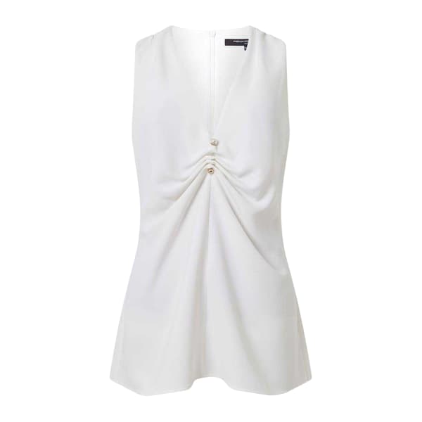 French Connection Dam/Dam Relaxed Fit Blus 10 UK Vit White 10 UK