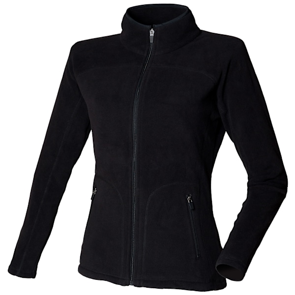 Skinni Fit Dam/Kvinnors Lätt Anti Pill Microfleece Jacka Black M