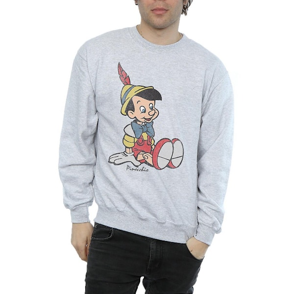 Pinocchio Herr Classic Sweatshirt L Sports Grey Sports Grey L