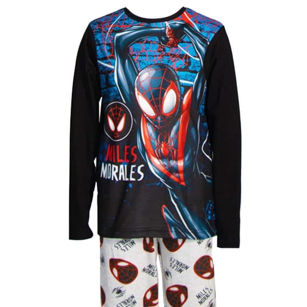 Spider-Man: Miles Morales Barn/Kids Logotyp Lång Pyjamas Set ( Multicoloured 13-14 Years