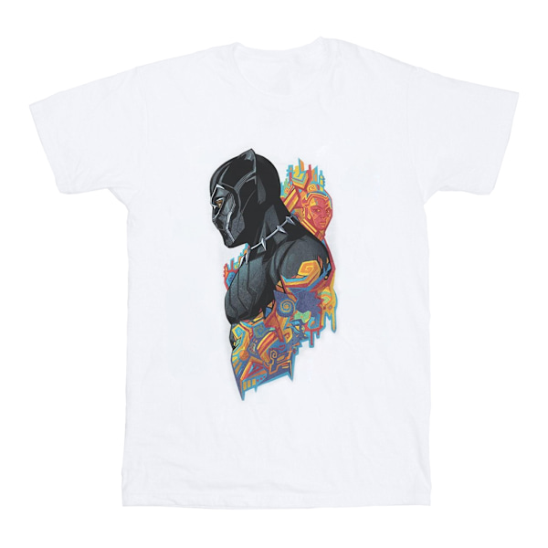 Marvel Girls Black Panther Profil Bomull T-shirt 7-8 år Vit White 7-8 Years