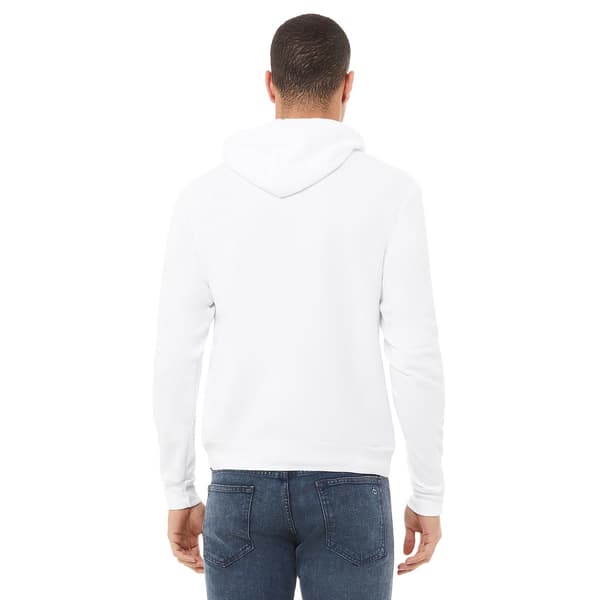 Bella + Canvas Unisex Pullover Polycotton Fleece Hooded Sweatsh White L