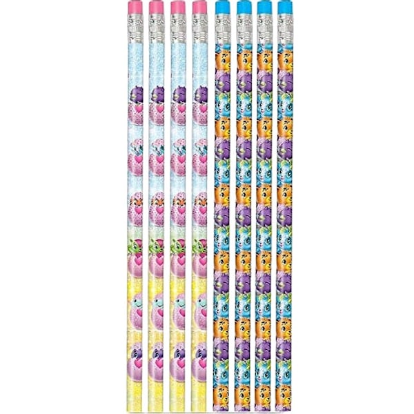 Hatchimals karaktärspenna med suddgummi (8-pack) En storlek Mu Multicoloured One Size