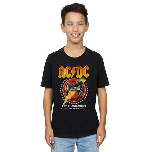 AC/DC Boys For Those About To Rock 1981 T-Shirt 5-6 år Svart Black 5-6 Years