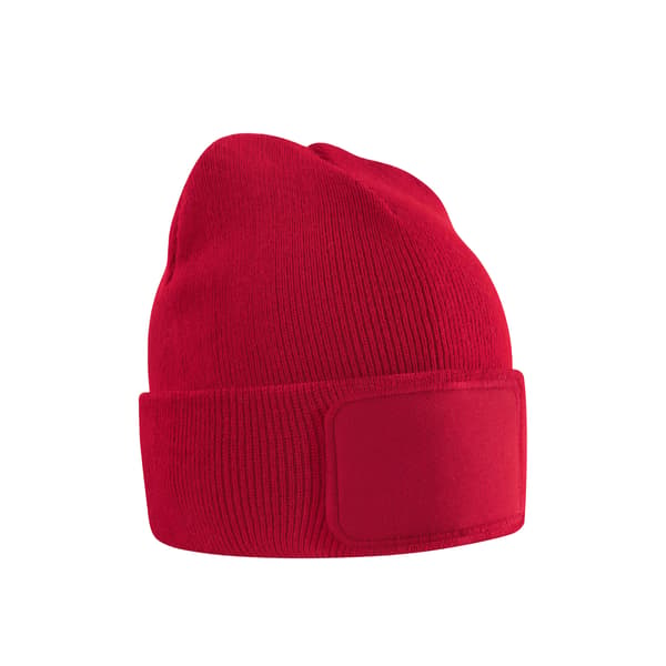 Beechfield Barn/Barn Original Patch Beanie En Storlek Klassisk Classic Red One Size