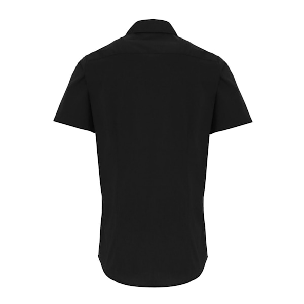 Premier Herr Poplin Stretch Kortärmad Skjorta 3XL Svart Black 3XL