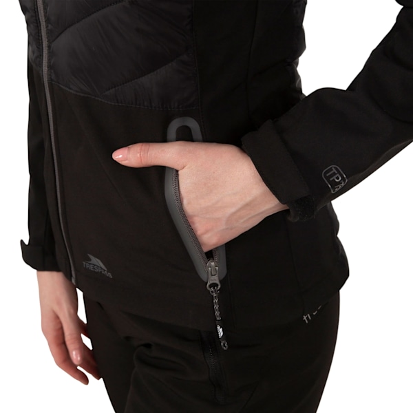 Trespass Elvira Soft Shell-jacka för damer, XS, svart Black XS
