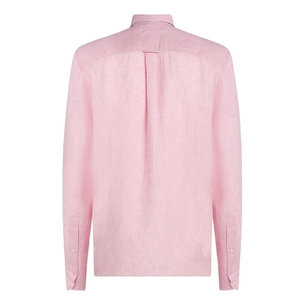 Tommy Hilfiger Herr Linne Regular Långärmad Skjorta M Klassisk Classic Pink M