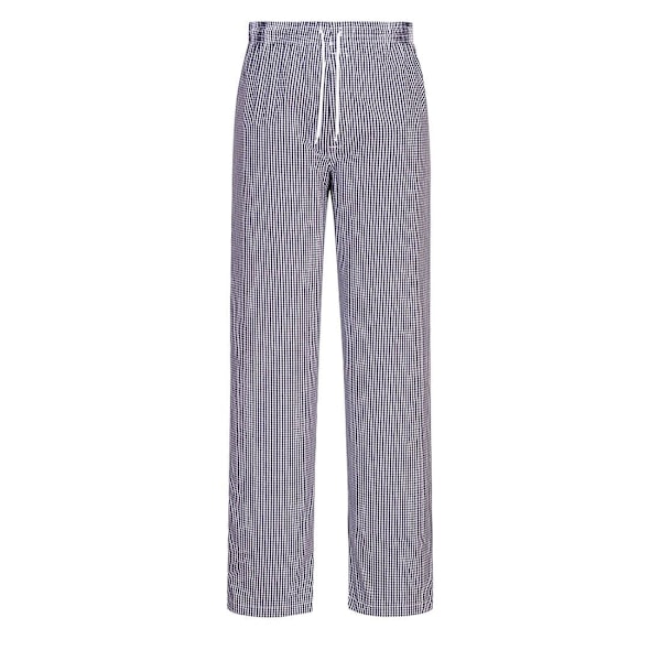 Portwest Unisex Adult Bromley Checked Chef Trousers 4XL R Blue Blue 4XL R