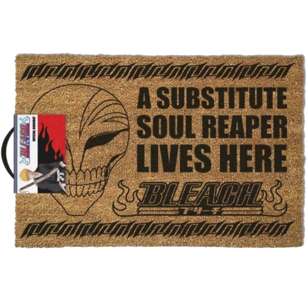 Bleach Lives Here Substitute Soul Reaper Door Mat One Size Brow Brown One Size